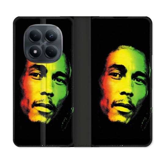 Housse Cuir Portefeuille Pour Xiaomi Redmi Note 15 Pro 4G Musique Bob Marley 2