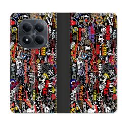 Housse Cuir Portefeuille Pour Xiaomi Redmi Note 15 Pro 4G Musique Rock Groupe