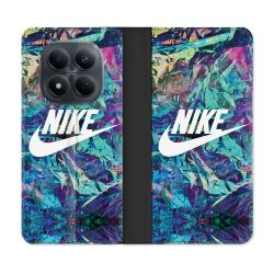 Housse Cuir Portefeuille Pour Xiaomi Redmi Note 15 Pro 4G Nike Turquoise