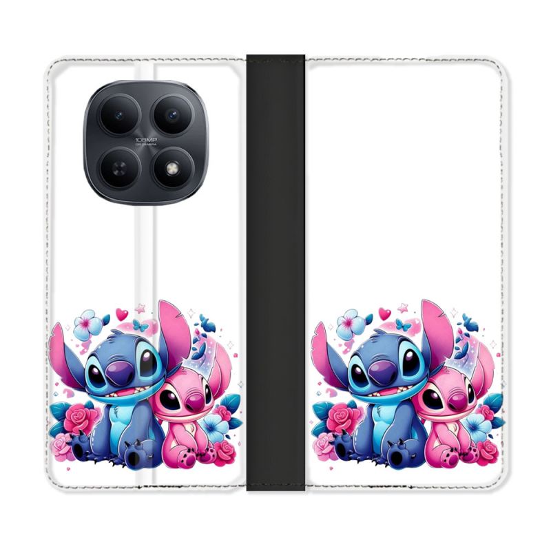 Housse Cuir Portefeuille Pour Xiaomi Redmi Note 15 5G Stitch Love