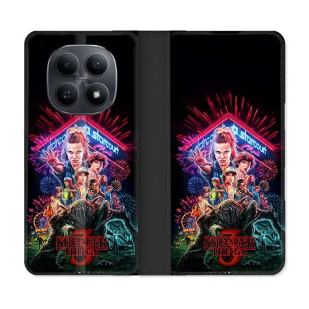 Housse Cuir Portefeuille Pour Xiaomi Redmi Note 15 5G Stranger Things Affiche 3
