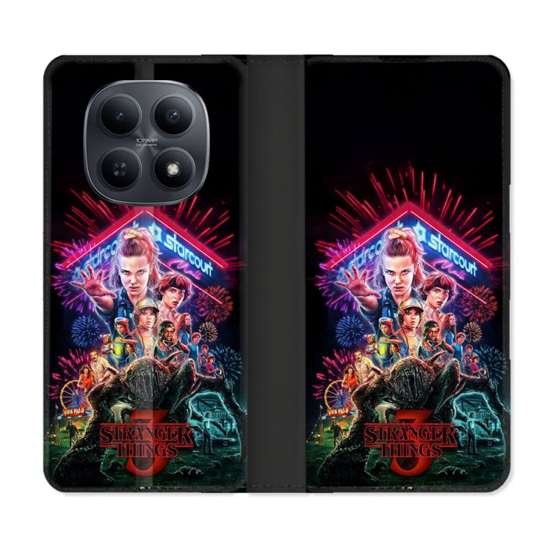 Housse Cuir Portefeuille Pour Xiaomi Redmi Note 15 5G Stranger Things Affiche 3