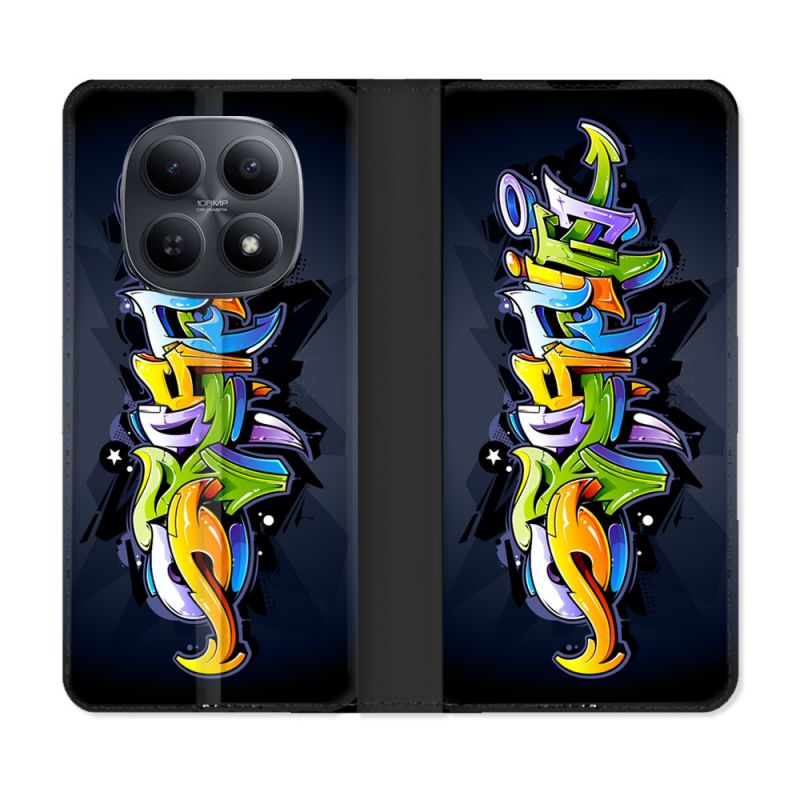 Housse Cuir Portefeuille Pour Xiaomi Redmi Note 15 5G Street Art Graffiti