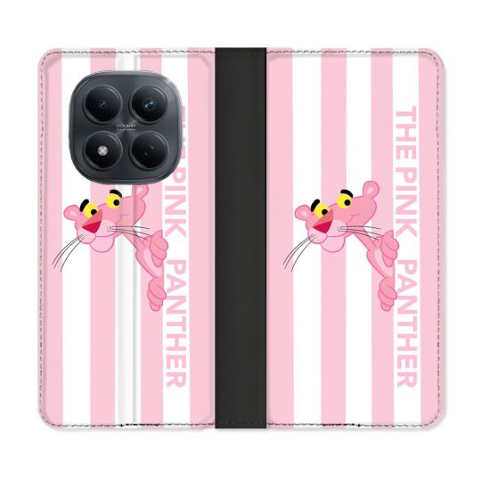Housse Cuir Portefeuille Pour Xiaomi Redmi Note 15 Pro 4G Panthere Rose
