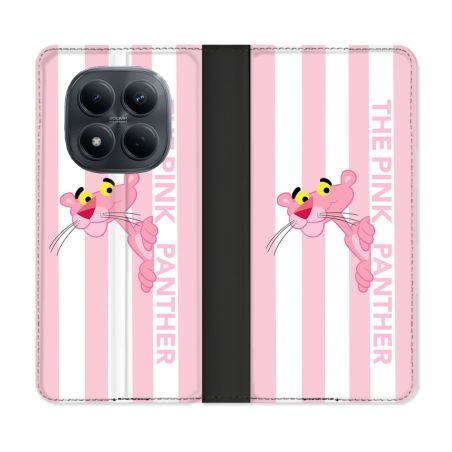 Housse Cuir Portefeuille Pour Xiaomi Redmi Note 15 Pro 4G Panthere Rose