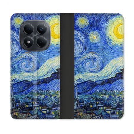 Housse Cuir Portefeuille Pour Xiaomi Redmi Note 15 Pro 4G Peinture La nuit étoilée
