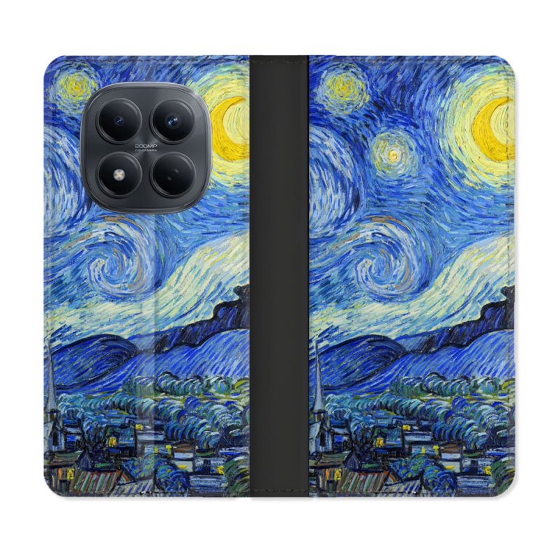 Housse Cuir Portefeuille Pour Xiaomi Redmi Note 15 Pro 4G Peinture La nuit étoilée