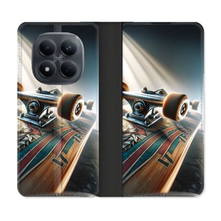 Housse Cuir Portefeuille Pour Xiaomi Redmi Note 15 Pro 4G Planche Skate