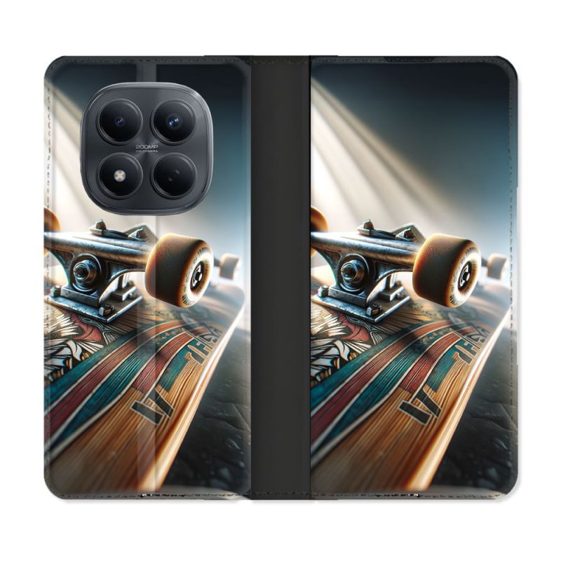Housse Cuir Portefeuille Pour Xiaomi Redmi Note 15 Pro 4G Planche Skate