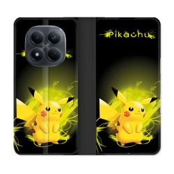 Housse Cuir Portefeuille Pour Xiaomi Redmi Note 15 Pro 4G Pokemon Pikachu Eclair