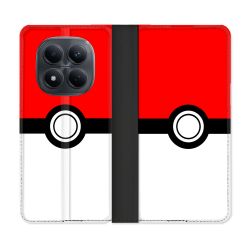 Housse Cuir Portefeuille Pour Xiaomi Redmi Note 15 Pro 4G Pokemon Pokeball