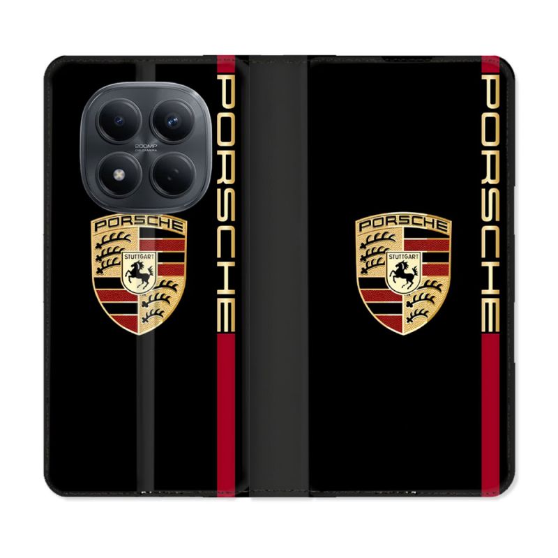 Housse Cuir Portefeuille Pour Xiaomi Redmi Note 15 Pro 4G Porsche Line