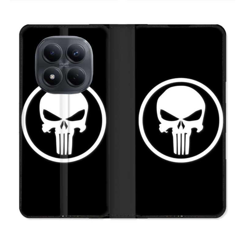 Housse Cuir Portefeuille Pour Xiaomi Redmi Note 15 Pro 4G Punisher