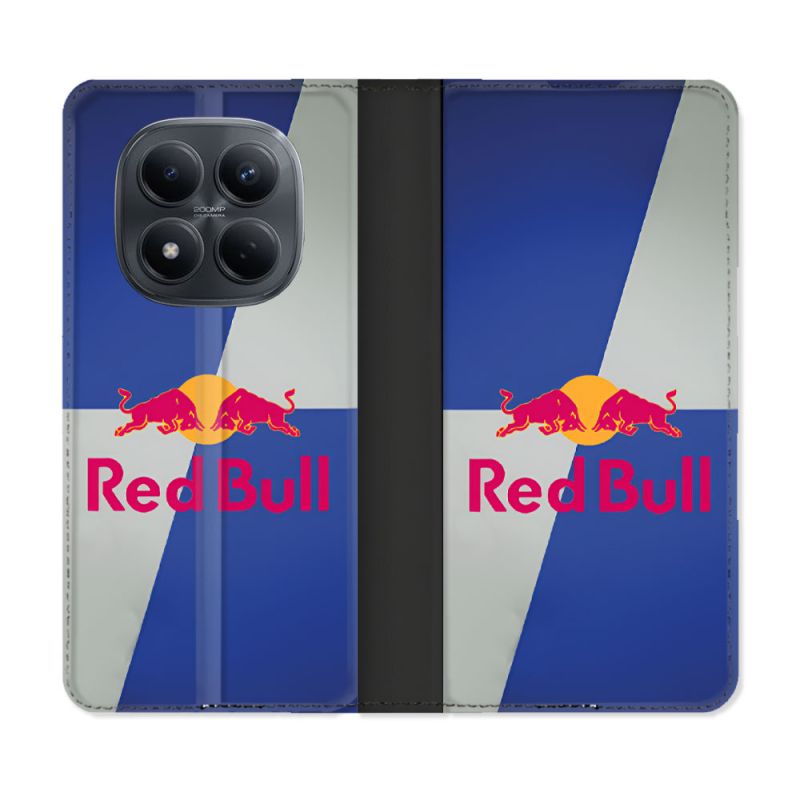 Housse Cuir Portefeuille Pour Xiaomi Redmi Note 15 Pro 4G Red Bull Classique