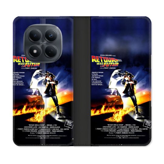 Housse Cuir Portefeuille Pour Xiaomi Redmi Note 15 Pro 4G Retour Vers Le Futur Affiche