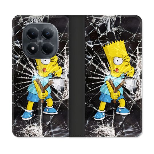 Housse Cuir Portefeuille Pour Xiaomi Redmi Note 15 Pro 4G Simpson Bart