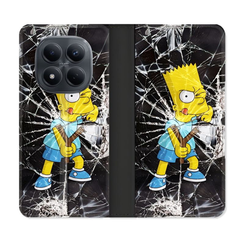 Housse Cuir Portefeuille Pour Xiaomi Redmi Note 15 Pro 4G Simpson Bart