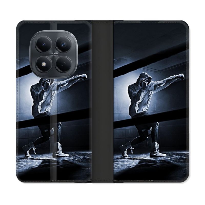 Housse Cuir Portefeuille Pour Xiaomi Redmi Note 15 Pro 4G Sport Boxe Poing