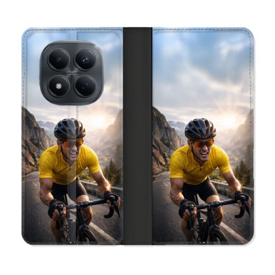 Housse Cuir Portefeuille Pour Xiaomi Redmi Note 15 Pro 4G Sport Cyclisme Maillot Jaune
