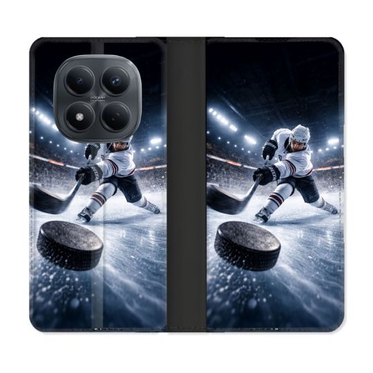 Housse Cuir Portefeuille Pour Xiaomi Redmi Note 15 Pro 4G Sport Hockey sur Glace