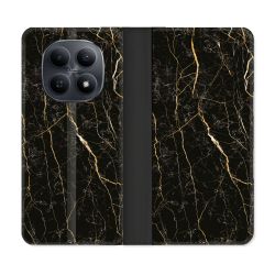 Housse Cuir Portefeuille Pour Xiaomi Redmi Note 15 5G Texture Marbre Noir
