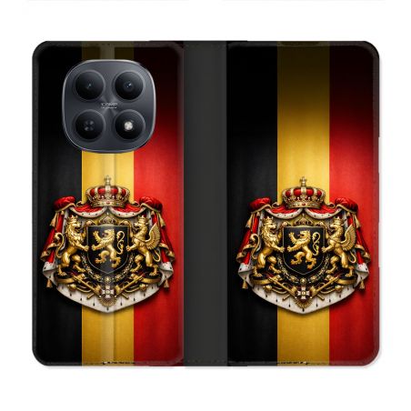 Housse Cuir Portefeuille Pour Xiaomi Redmi Note 15 5G Voyage Drapeau Belgique