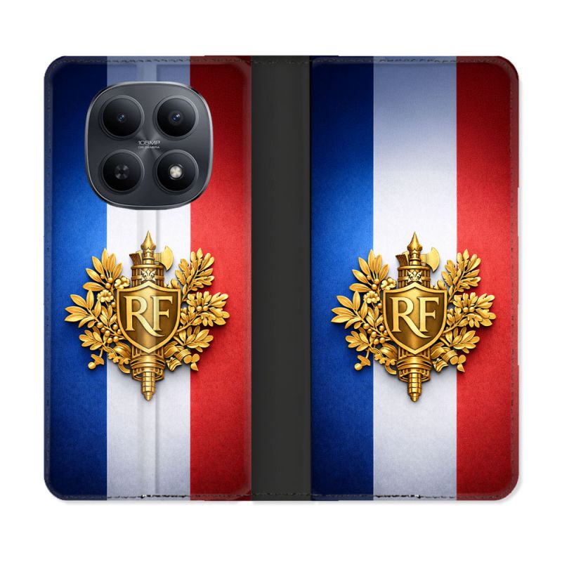 Housse Cuir Portefeuille Pour Xiaomi Redmi Note 15 5G Voyage Drapeau France