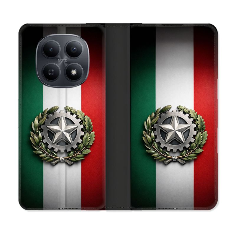 Housse Cuir Portefeuille Pour Xiaomi Redmi Note 15 5G Voyage Drapeau Italie