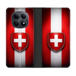Housse Cuir Portefeuille Pour Xiaomi Redmi Note 15 5G Voyage Drapeau Suisse