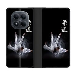 Housse Cuir Portefeuille Pour Xiaomi Redmi Note 15 Pro 4G Sport Judo Noir