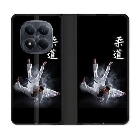 Housse Cuir Portefeuille Pour Xiaomi Redmi Note 15 Pro 4G Sport Judo Noir