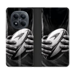 Housse Cuir Portefeuille Pour Xiaomi Redmi Note 15 Pro 4G Sport Rugby Ballon Moderne