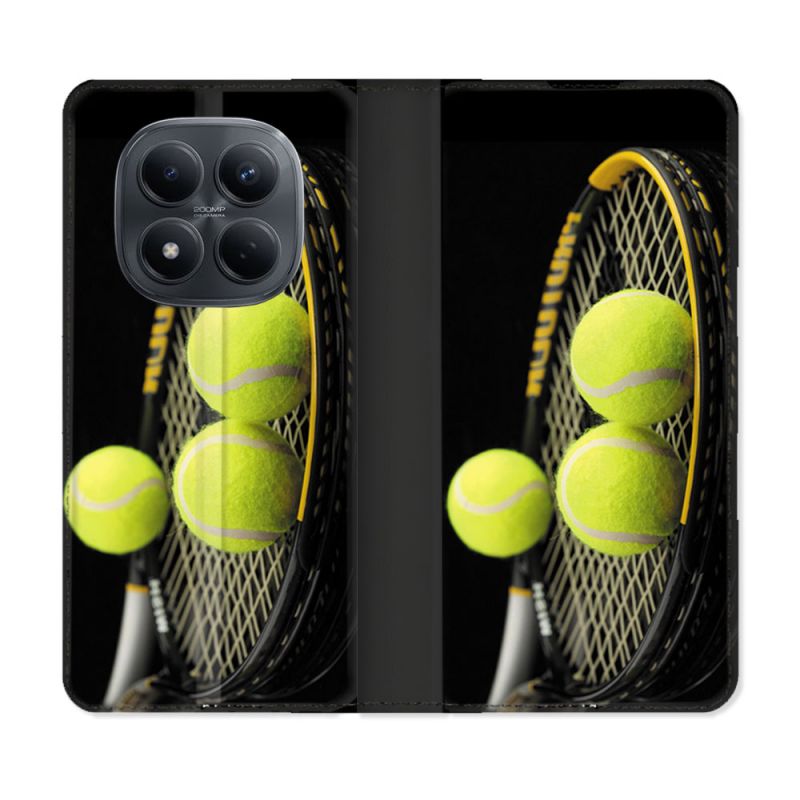Housse Cuir Portefeuille Pour Xiaomi Redmi Note 15 Pro 4G Sport Tennis Balls