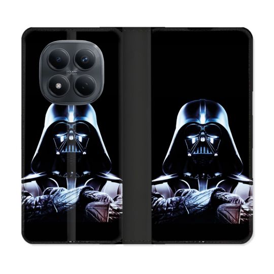 Housse Cuir Portefeuille Pour Xiaomi Redmi Note 15 Pro 4G Star Wars - Dark Vador Noir