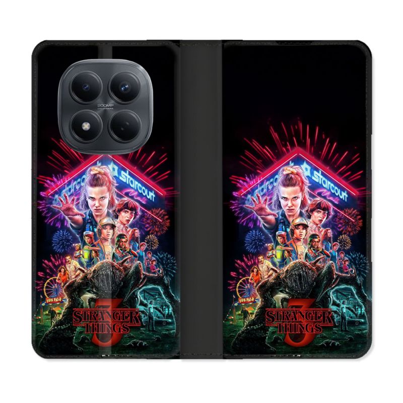Housse Cuir Portefeuille Pour Xiaomi Redmi Note 15 Pro 4G Stranger Things Affiche 3