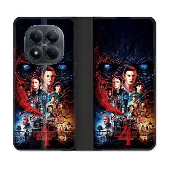Housse Cuir Portefeuille Pour Xiaomi Redmi Note 15 Pro 4G Stranger Things Affiche 4
