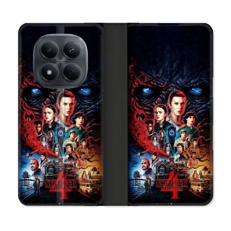 Housse Cuir Portefeuille Pour Xiaomi Redmi Note 15 Pro 4G Stranger Things Affiche 4