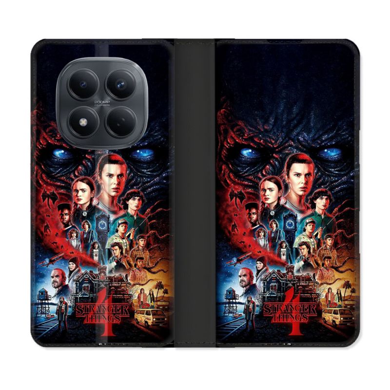 Housse Cuir Portefeuille Pour Xiaomi Redmi Note 15 Pro 4G Stranger Things Affiche 4