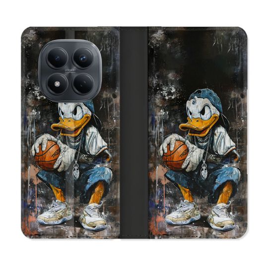Housse Cuir Portefeuille Pour Xiaomi Redmi Note 15 Pro 4G Street Art Donald Duck