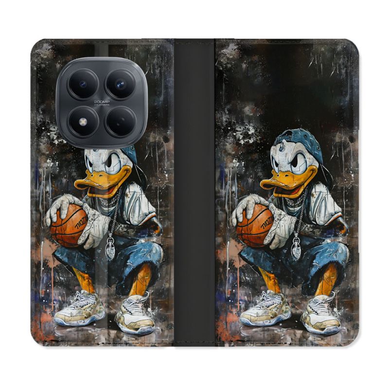 Housse Cuir Portefeuille Pour Xiaomi Redmi Note 15 Pro 4G Street Art Donald Duck