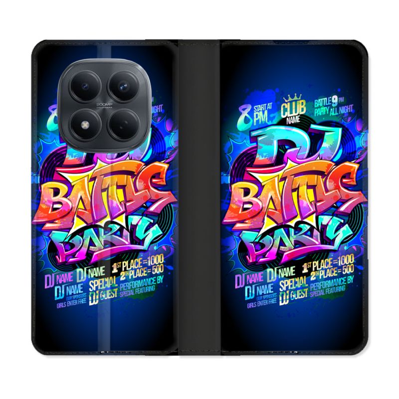 Housse Cuir Portefeuille Pour Xiaomi Redmi Note 15 Pro 4G Street Art Rap