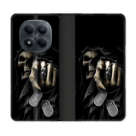Housse Cuir Portefeuille Pour Xiaomi Redmi Note 15 Pro 4G Tete de Mort Your Next