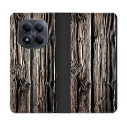Housse Cuir Portefeuille Pour Xiaomi Redmi Note 15 Pro 4G Texture Bois