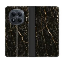 Housse Cuir Portefeuille Pour Xiaomi Redmi Note 15 Pro 4G Texture Marbre Noir