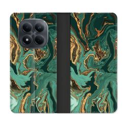 Housse Cuir Portefeuille Pour Xiaomi Redmi Note 15 Pro 4G Texture Marbre Vert