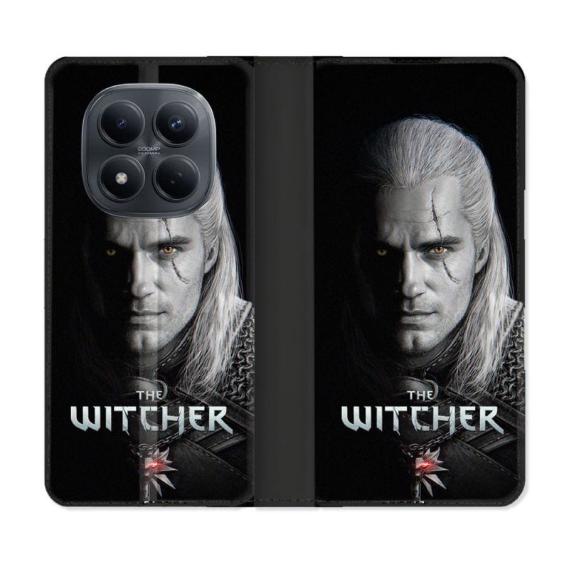 Housse Cuir Portefeuille Pour Xiaomi Redmi Note 15 Pro 4G The Witcher Noir