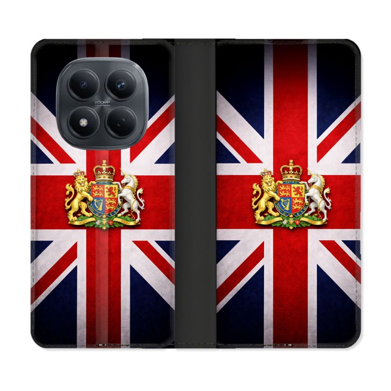 Housse Cuir Portefeuille Pour Xiaomi Redmi Note 15 Pro 4G Voyage Drapeau Grande Bretagne UK