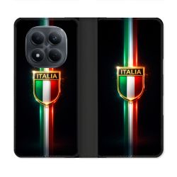 Housse Cuir Portefeuille Pour Xiaomi Redmi Note 15 Pro 4G Voyage Drapeau Italie 3 sur Noir