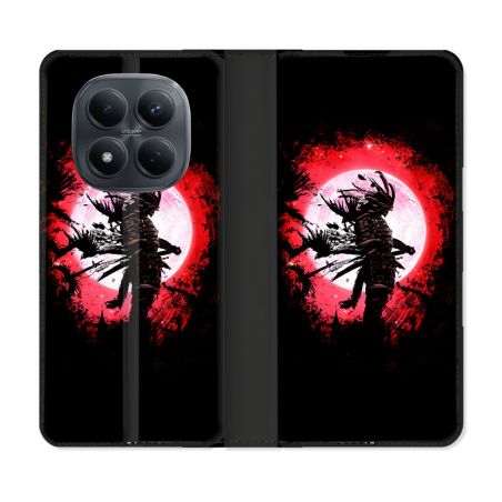 Housse Cuir Portefeuille Pour Xiaomi Redmi Note 15 Pro 4G Voyage Japon Samourai