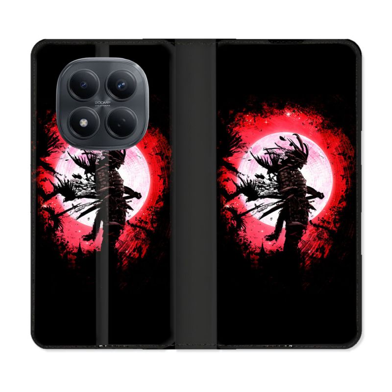 Housse Cuir Portefeuille Pour Xiaomi Redmi Note 15 Pro 4G Voyage Japon Samourai